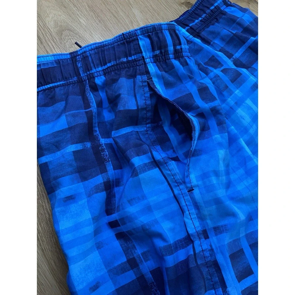 Men's Sonoma XXL‎ Multi Blue Swim Trunks Shorts Bathing Suit Drawstring Pockets
